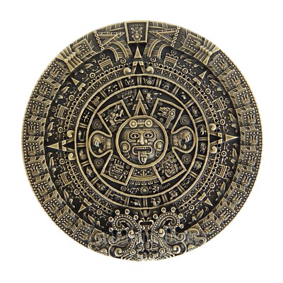 Aztec Calendar Belt Buckle Antique Bronze Fits 1.5'' Belts