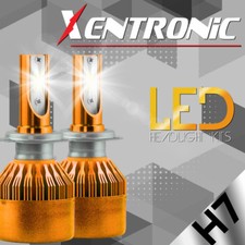 2x H7 Cree 72w Car Led Headlight Canbus 16000lm Kit Fog Light Error Free White