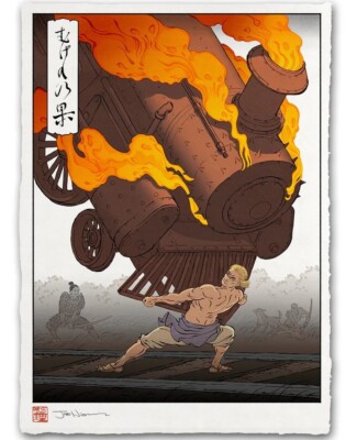 Final Fantasy VI 6 Sabin Train Suplex Japanese Poster Giclee Print 12x17 Mondo