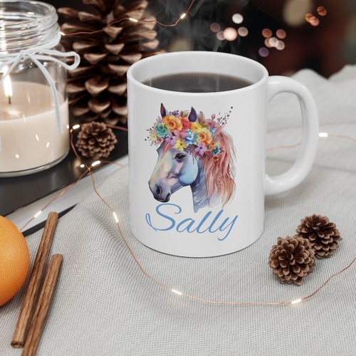 Taza de caballo personalizada para ella, taza de café animal, regalo para amantes de los caballos, vaquera - Imagen 6 de 10