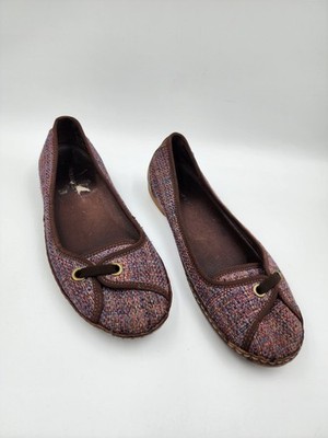 PF Flyers Pumps Women's US 7 Low Multicolor Fabric Uppers Quill Leather Slip On
