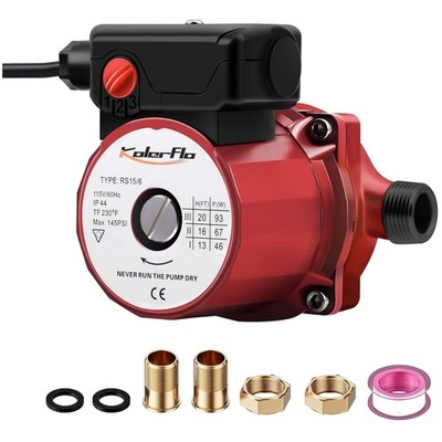 Solar Heater Circulation Pump 3/4 Inch 3-Speed