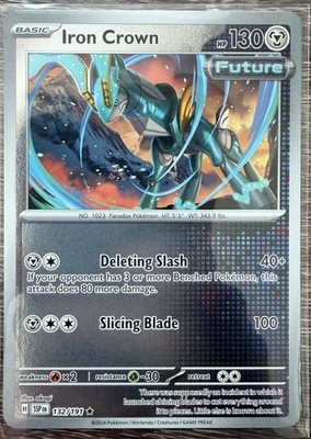 Iron Crown 132/191 Rare Surging Sparks Pokemon Holo Mint
