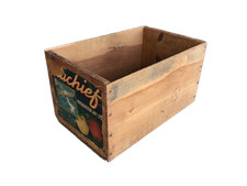 Nuchief Leavenworth Wooden Apple Crate Washington Apples Box Vintage