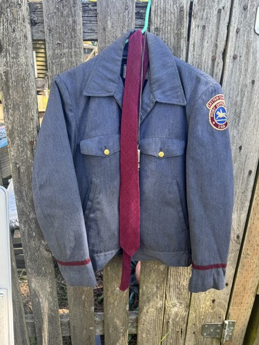 Vintage Post Office Department Carrier Uniform Jacket, Pre-USPS w/ whistle / Tie