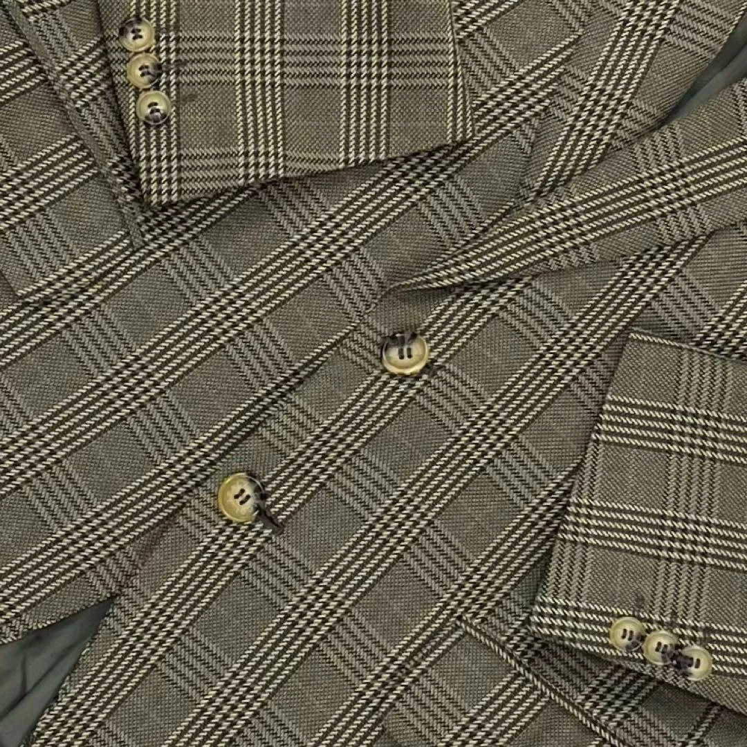 Giacca Gucci Glen Check Blazer L Tom Ford epoca sartoriale beige cotone usatom