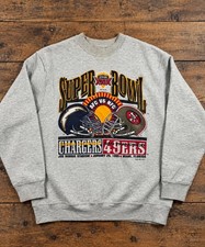 Vintage 1995 Super Bowl XXIX 49ers Chargers Sweatshirt USA Made Large NFL