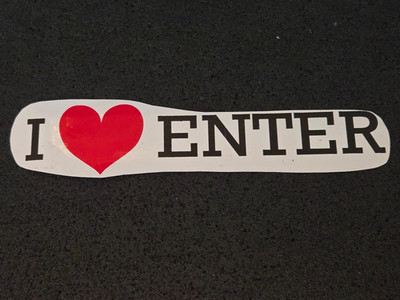 I love ENTER   Sticker / Aufkleber   *aus Sammlung* 439