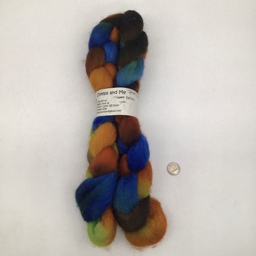 2 Skeins Wool Roving: Jacob + Mystery Blend - Picture 2 of 4