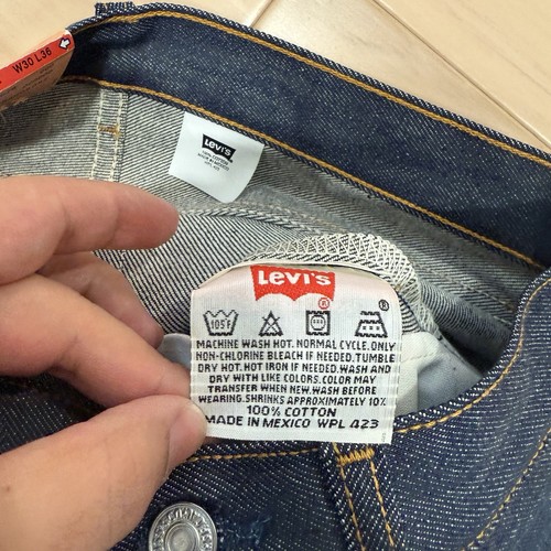 Vintage Levis 501 Jeans 30 Blue Dark Wash Straight Leg Denim Non Selvedge NWT - Picture 7 of 9