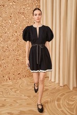 Ulla johnson Wilda Dress Size AU 10 / US 6 Raven puff sleeve belted mini Black