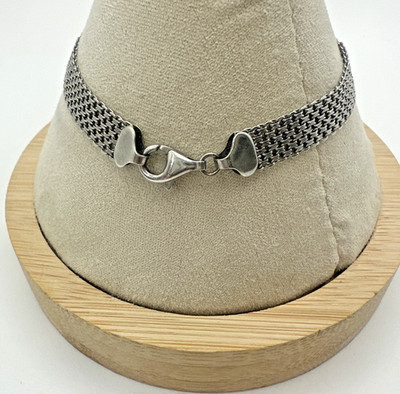 Atasay Kuyumculuk Sterling Silver 925 Mesh Bracelet 7'' AK Turkey Lobster Clasp