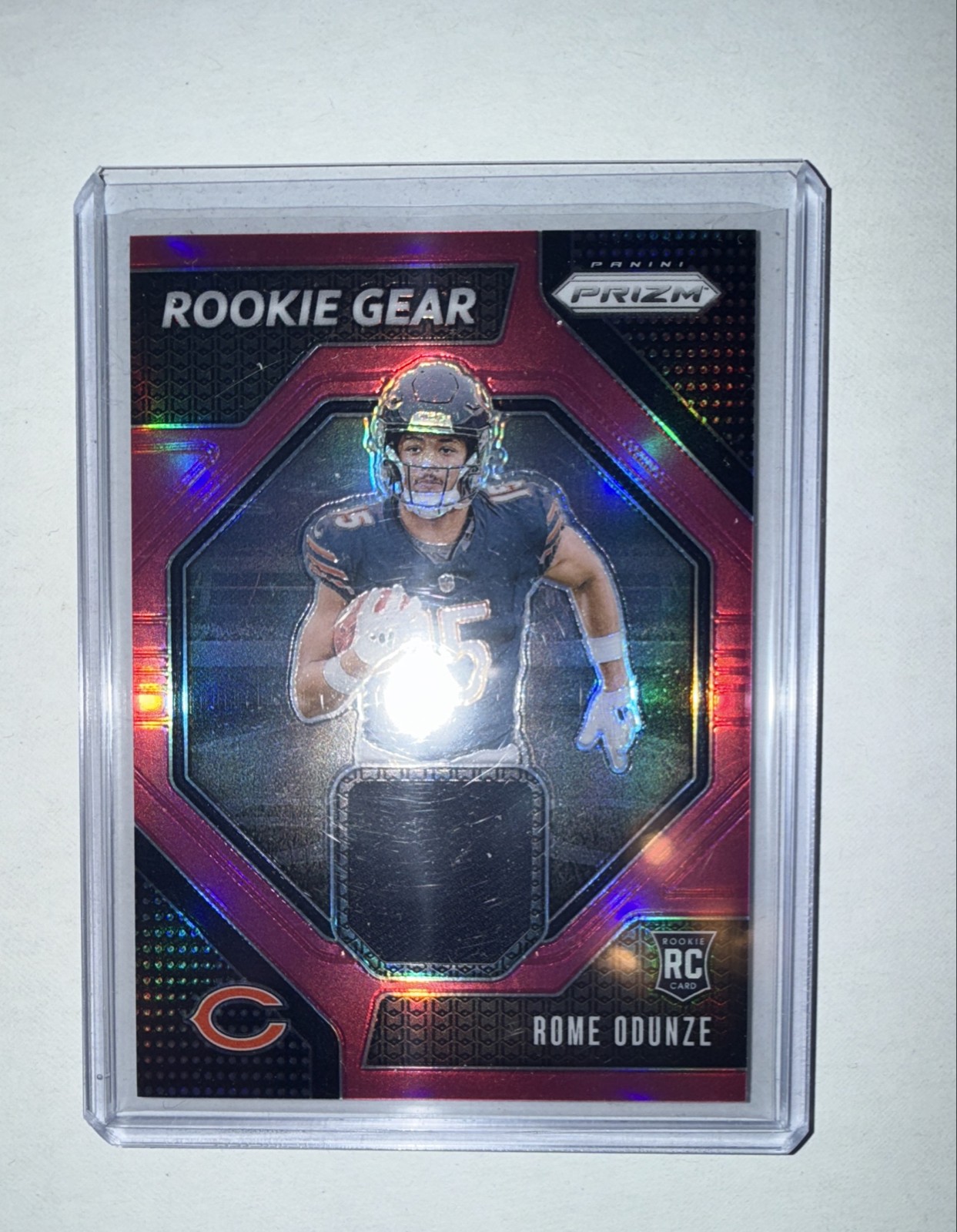 2024 Panini Prizm - Rookie Gear Rome Odunze #RG-ROE Pink Prizm (MEM, RC)