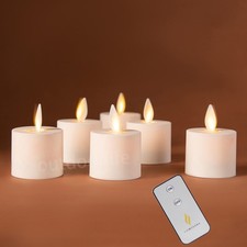 Set of 8 Luminara Flameless Moving Flame Tea ...