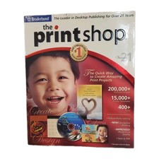 The Print Shop Version 21 Broderbund Vintage Software Windows 98/ME/2000/XP
