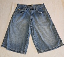 Vintage SouthPole Baggy Shorts Men s 32 Blue Wide Leg Skater Street Denim