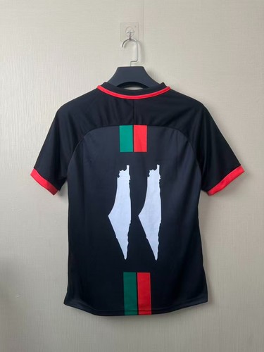 Palestine #11 2526 Black Red Green National Team Soccer Jersey Large Size ALL