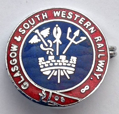 Glasgow & South Western Railway Vintage Emaille Anstecknadel Abzeichen.    PB8-1589