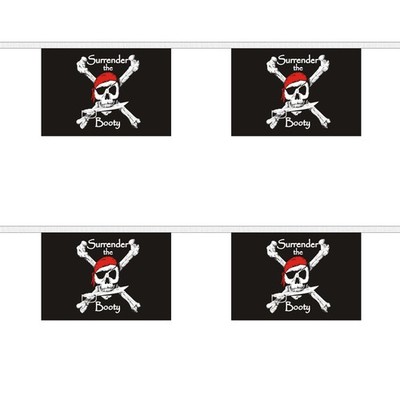 Flagtex Surrender the Booty horizontale rechteckige Wimpelkette