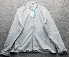 Greg Norman Rip Stop Golf Rain Jacket Womens XL Gray Slim Performance G2S22J045