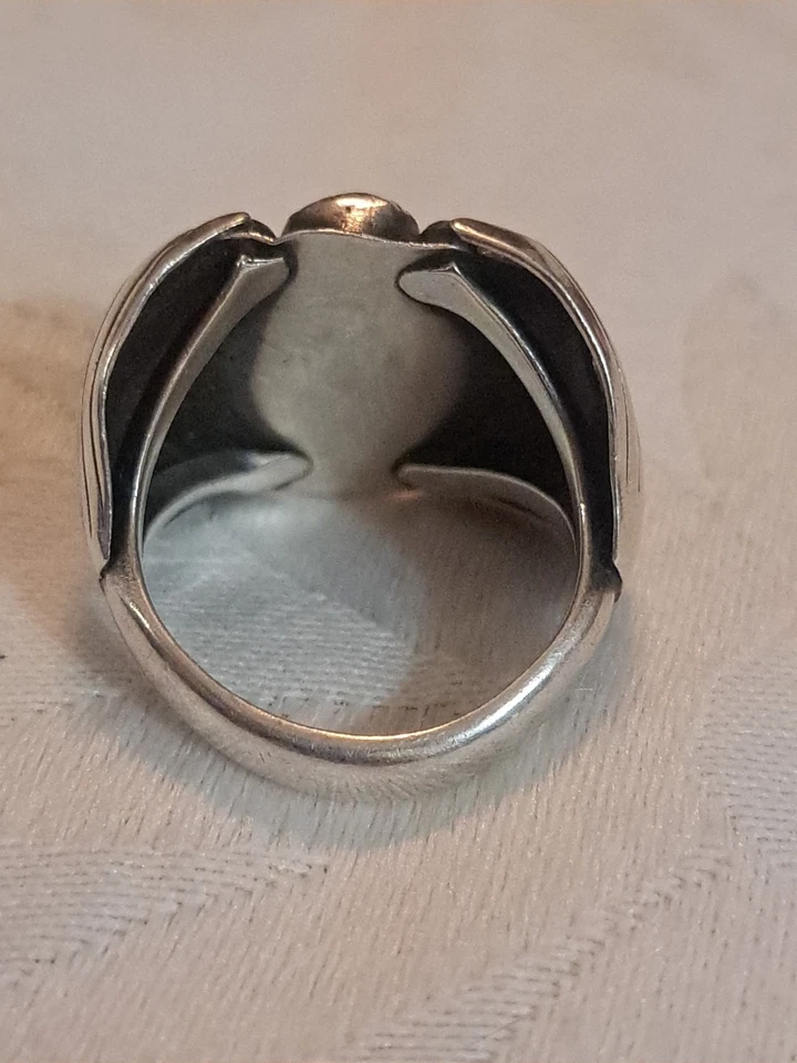 Anillo para hombre talla grande 11 plata y turquesa Foto 3 de 4