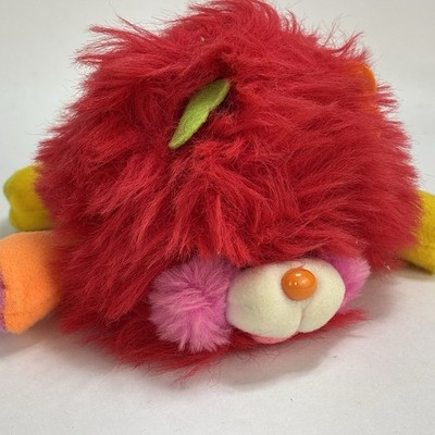 Vintage 1986 Mattel Popples Red Yellow Puffling Plush Stuffed Toy With Tags!