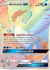 Articuno GX Rainbow Rare |  171/168 S&M - Celestial Storm Pokemon Card