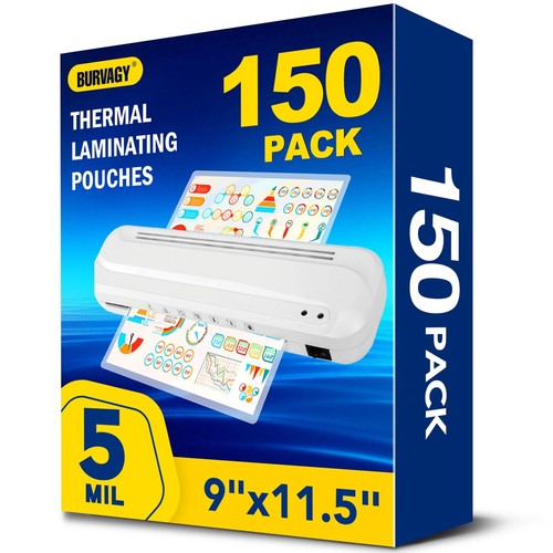 150 Pack 5 Mil Laminating Sheets 9x11.5" - Thermal Laminating Pouches For Letter Size Documents