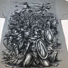 NEW GunFighter Wear Spartan Warrior Battle Art T Shirt Mens L Come  Take Them