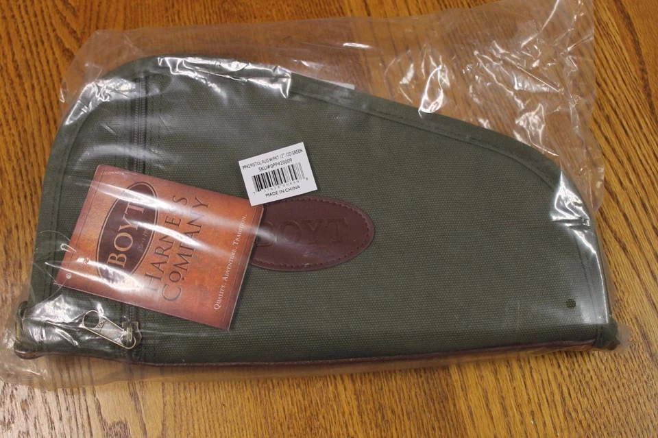 Boyt Harness OD Green 12" Pistol Revolver Gun Rug Case w/ Pockets PP42 Heart NEW - Image 2 of 4