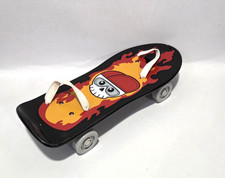 Build A Bear, Skull  Flames Print Skateboard 9.5"