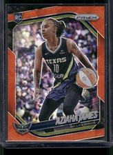 2025 Panini Prizm WNBA #83 Aziaha James Orange Ice Prizms