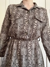 Studio Italy Button Up Snake Skin Print Dress Size Small 8-10