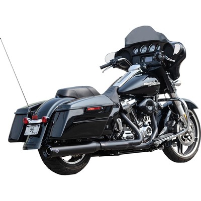 S&S Cycle 2-into-1 4-1/2'' Swindler Muffler Kit - Black for M8 Touring 550-1141