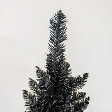 HOMCOM 8' Artificial Pencil Christmas Tree,Slim Xmas Tree w/618 Realistic Bran