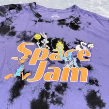 Camiseta Space Jam A New Legacy Para Hombre XL Púrpura Tie Dye LeBron James Bugs Bunny