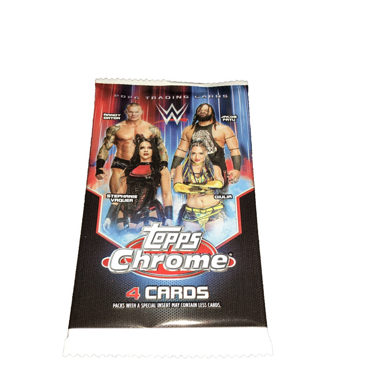 2026 Topps Chrome WWE 4 Card Pack-Factory Sealed-Free Shipping
