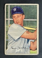 1952 Bowman #15 Sam Mele - Washington Senators - lower grade