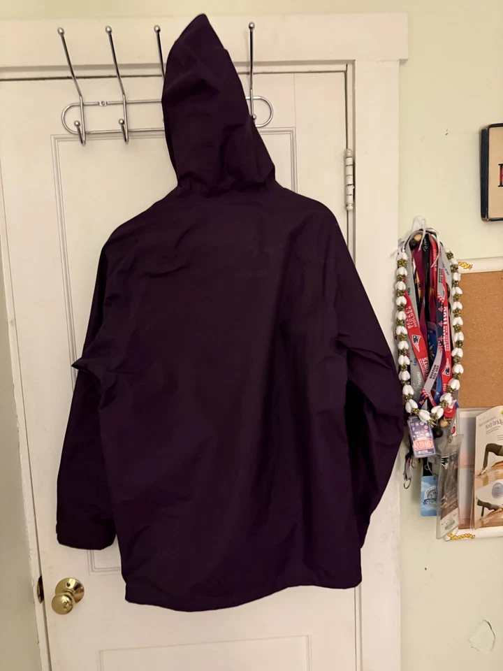 Aime Leon Dore ALD Unisphere Waterproof Hooded Shell Jacket Purple Zip Rain Coat - Image 2 of 4