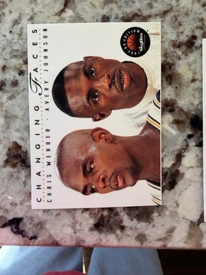1993-94 SKYBOX NBA CHANGING FACES CARD WARRIORS CHRIS WEBBER AVERY JOHNSON #300
