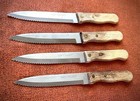 SET OF 4 STEAK🥩 KNIFES FULLY SERRATED W WOOD HANDLES PREOWNED IN 👍CONDITION • — photo 3
