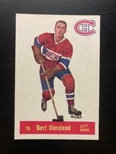 1957-58 Parkhurst Bert Olmstead #19 HOF Montreal Canadiens