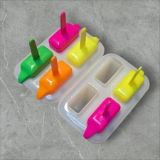 Vintage Lickety Sip Frozen Ice Pop Popsicle Maker Mold Set w/ Handles