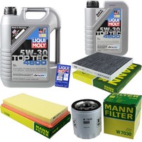 Mann Inspektionspaket 6L Liqui Moly Top Tec 4600 5W-30 FüR Jeep Compass 2.4 4X4