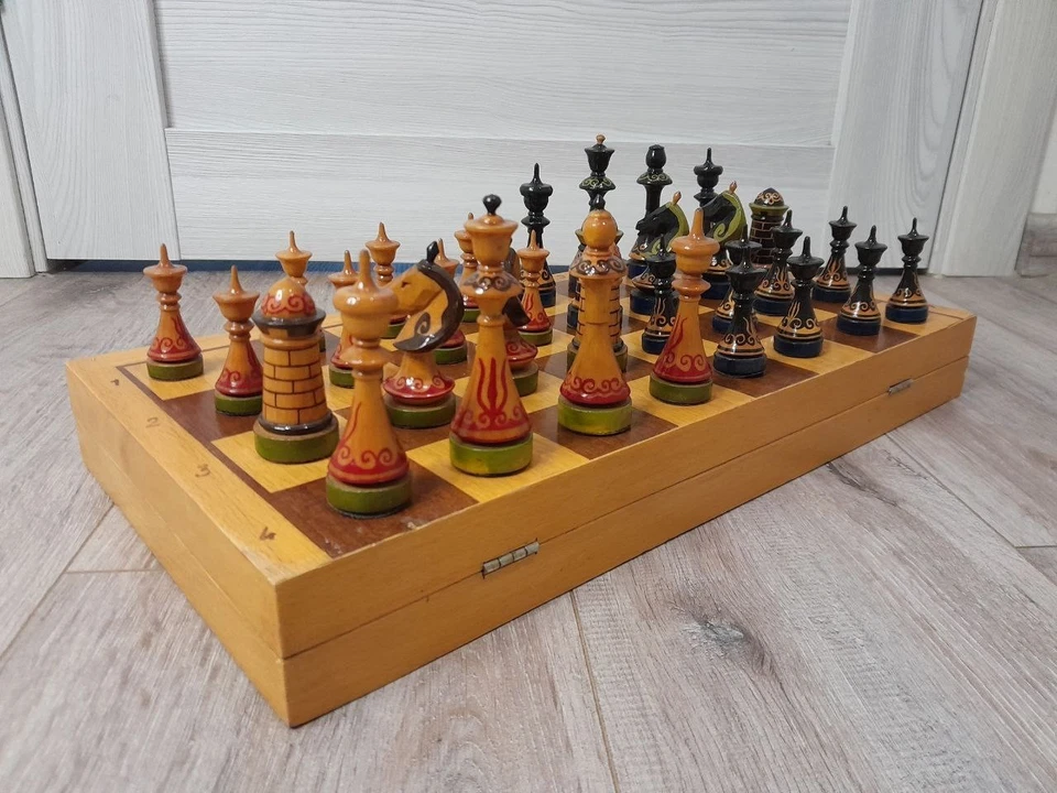 Vintage. Chess. Wooden chess USSR - Image 2 of 4