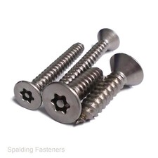 STAINLESS STEEL TORX PIN COUNTERSUNK HEAD SELF TAPPING SECURITY SCREW 6g 8g 10g
