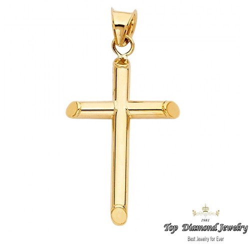 14K SOLID YELLOW GOLD Cross Crucifix 