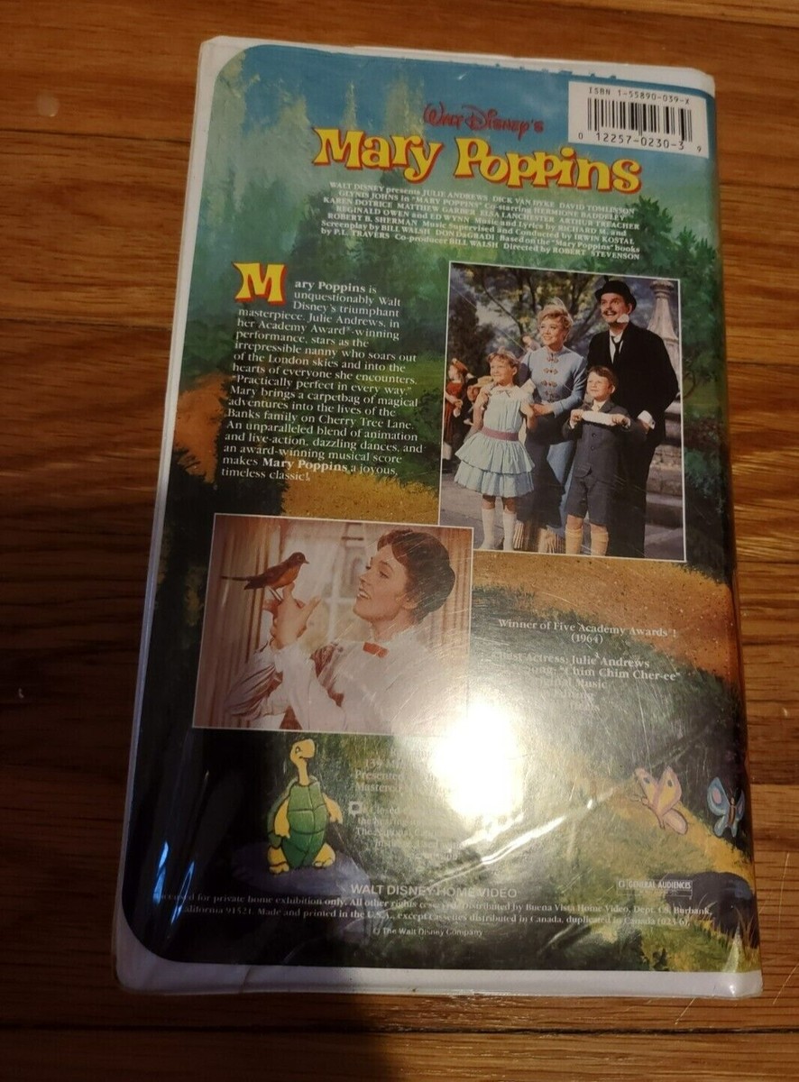 1994 Vintage Mary Poppins VHS-Diamond On Spine | eBay