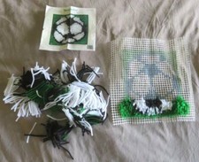 8" x 8" SOCCER Ball Craft LATCH HOOK KIT Yarn Art Sport Child Summer Hobby Fun