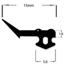 FLAT BLACK E GASKET DOUBLE GLAZING  FOR UPVC WINDOW DOOR RUBBER SEAL PP711